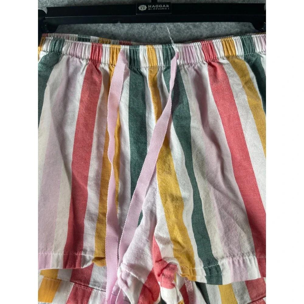 Old Navy‎ Girls Pajama Shorts XS Multicolor Vertical Stripe Elastic Waist Sleep